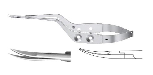 ЯЗЕРГІЛ МІКРО НОЖИЦІ БАГНЕТОВ. ВИГН. ВВЕРХ 165MM